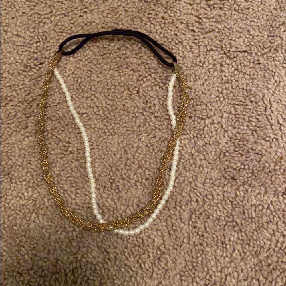 Pearl and gold hairband